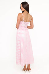 Tilbury Midi Dress - Pink Gingham