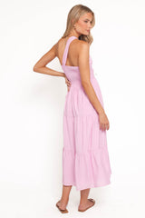 Vinny One Shoulder Maxi Dress - Pink