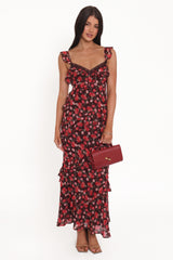 Virginia Maxi Dress - Brown Floral