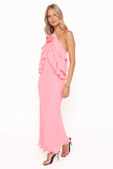 Zorina Halterneck Maxi Dress - Coral