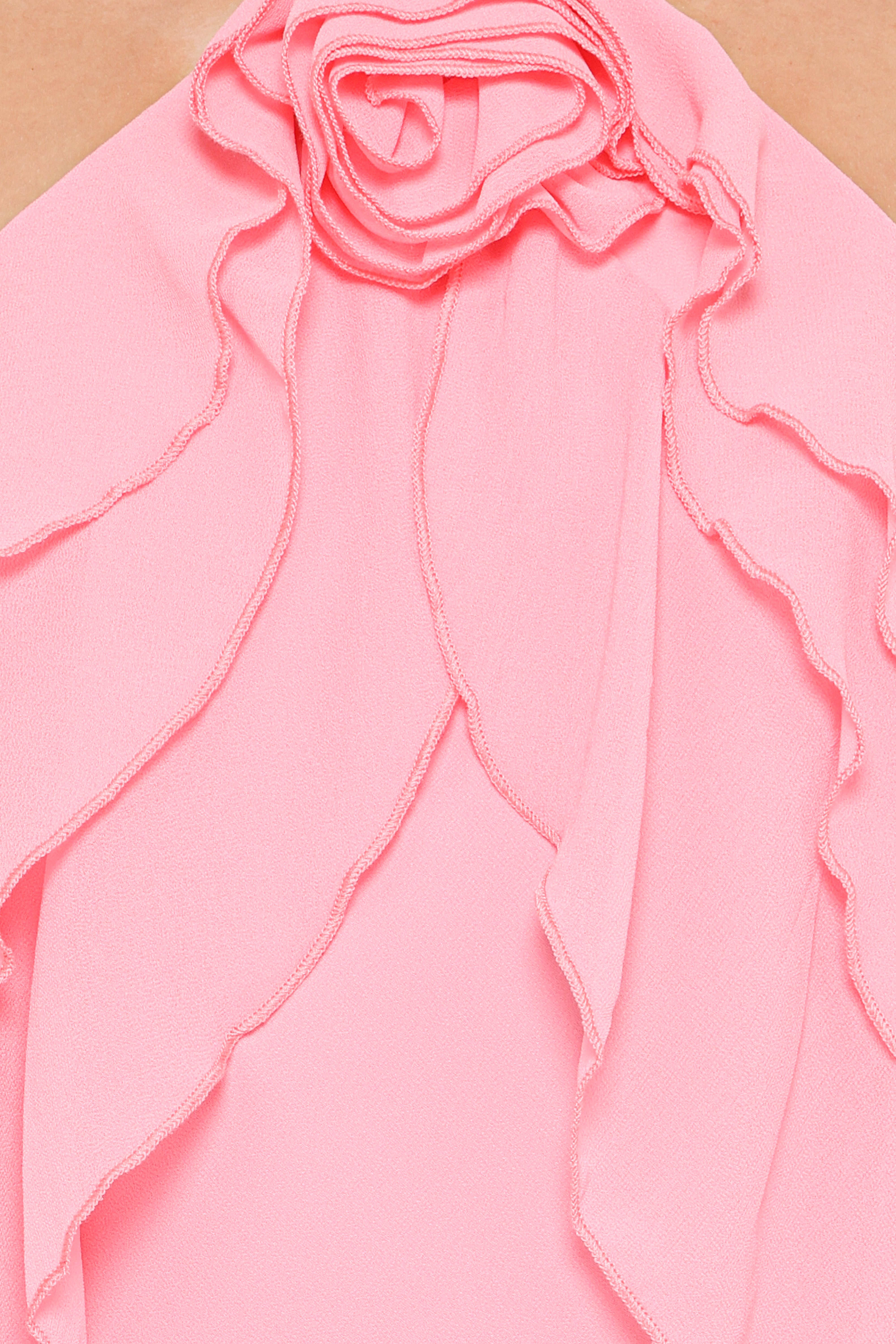 Zorina Halterneck Maxi Dress - Coral