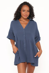 Winny Romper - Denim Blue