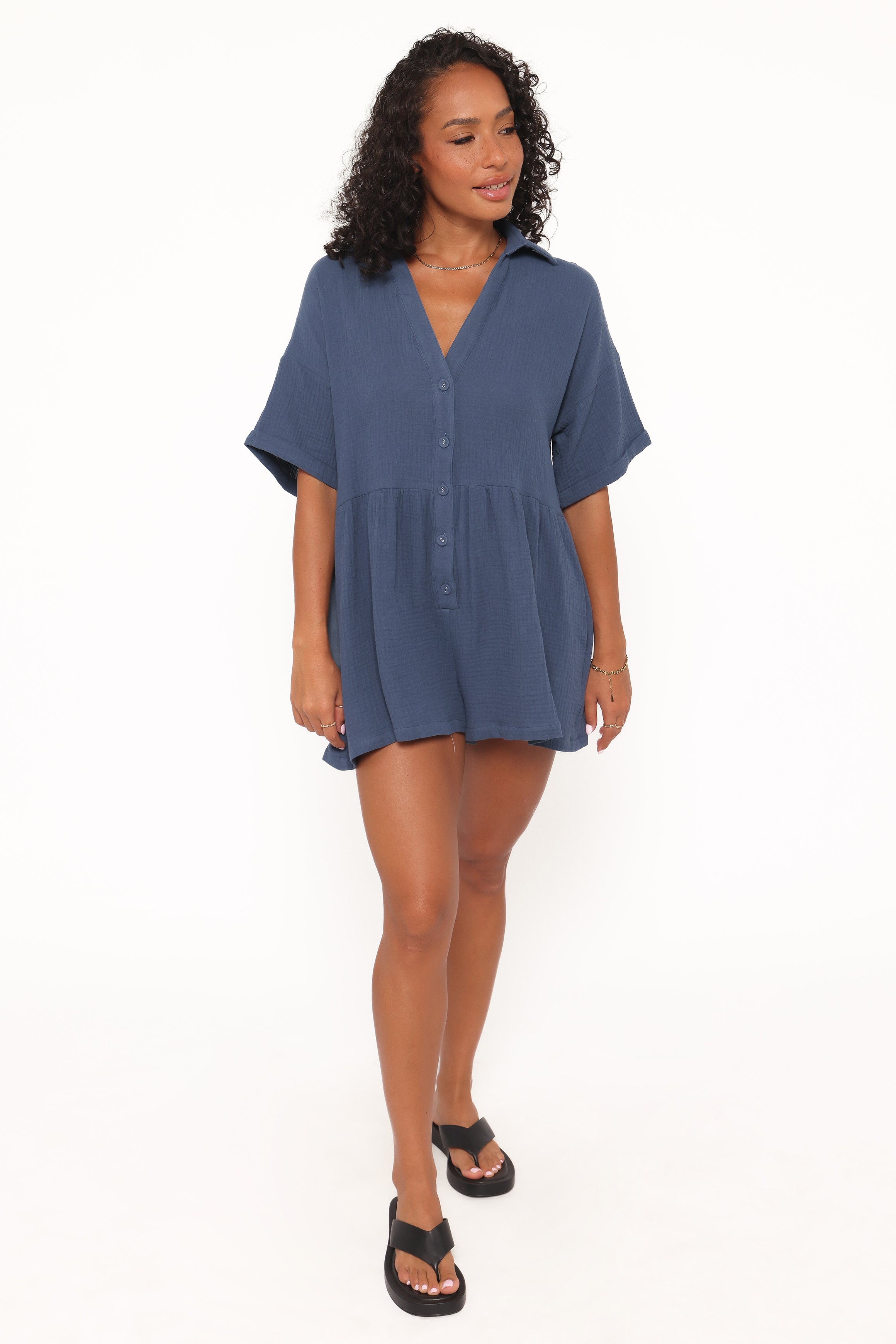 Winny Romper - Denim Blue